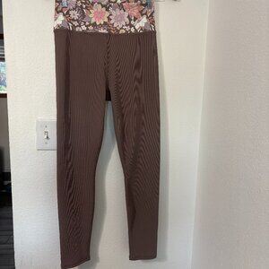 Z Supply Good Days Rib 7/8 Leggings in Twilight Sky Size Large New Activeware